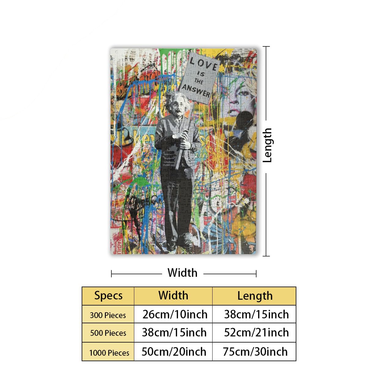 Amazon | バンクシー Banksy アインシュタイン 愛が答え 500ピース